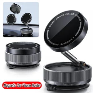 Suporte magnético do telefone da sucção do vácuo com rotação de 360 graus, suporte dobrável magnético do telefone das mãos livres para o carro/superfície lisa